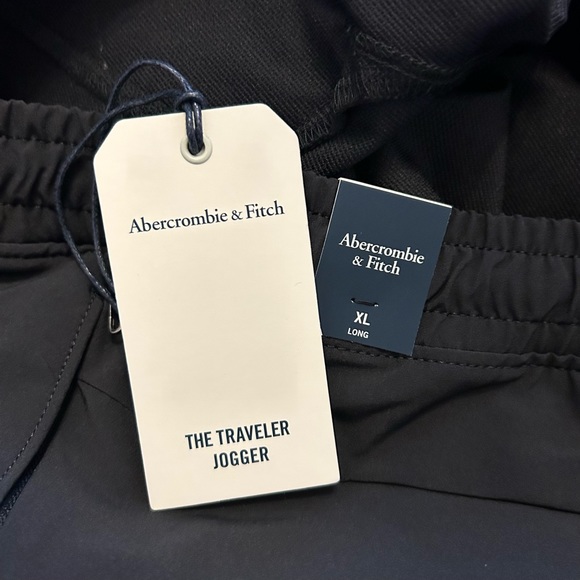 NEW Abercrombie & Fitch Traveler Joggers Men’s SZ XL Long in Black - Picture 10 of 15